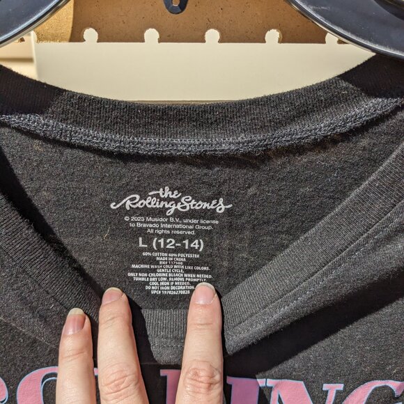 Time and Tru NWT Rolling Stones T-Shirt Sz L (12-14) - Picture 3 of 4